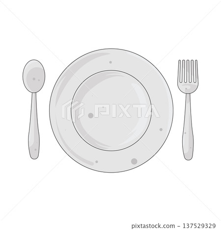 Illustration of empty plate Illustration of empty plate 137529329