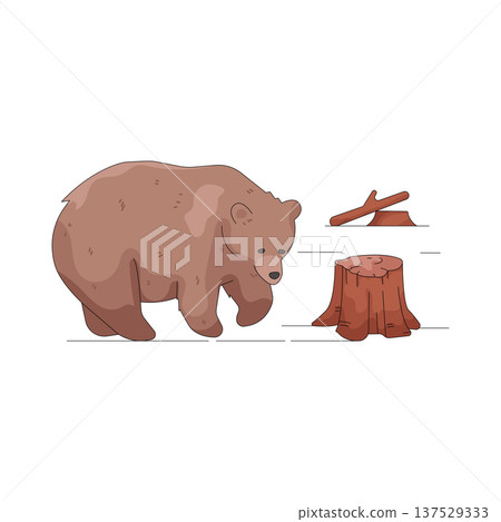 Illustration of Deforestation Illustration of Deforestation 137529333