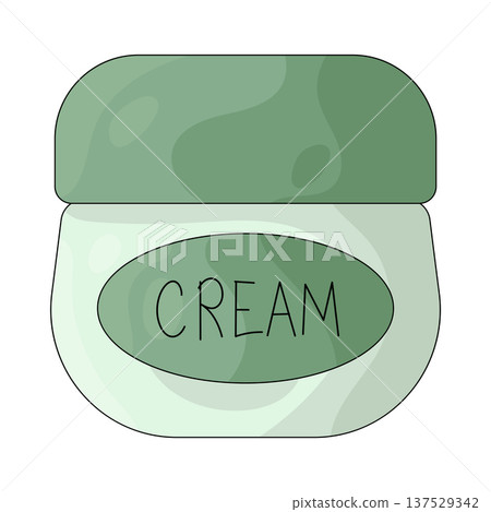 Illustration of cream jar Illustration of cream jar 137529342