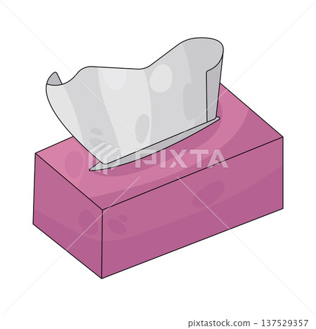 Illustration of tissue box 137529357