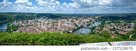 Panorama of Cahors in France 137529670