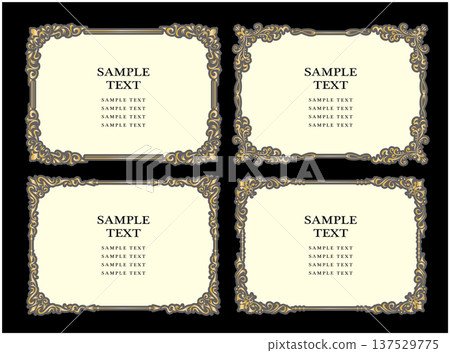 Antique vintage frame decorative frame Antique vintage frame decorative frame 137529775