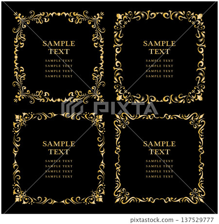 Antique vintage frame decorative frame Antique vintage frame decorative frame 137529777