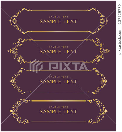 Antique vintage frame decorative frame - Stock Illustration
