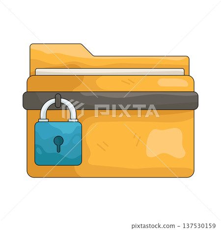 Illustration of locked folder 137530159