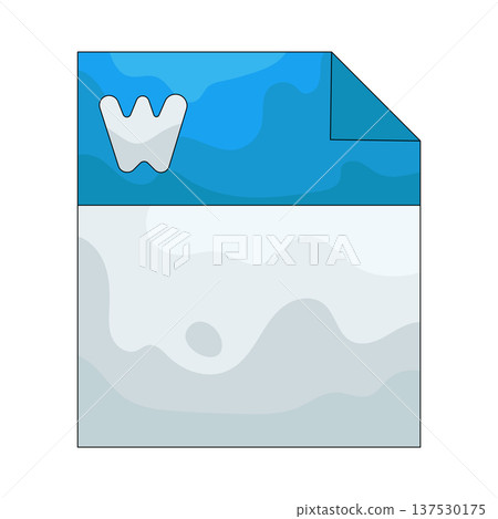 Illustration of Word file Illustration of Word file 137530175