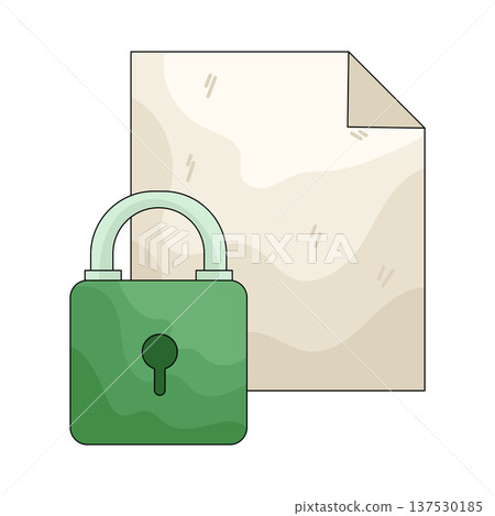 Illustration of locked file 137530185