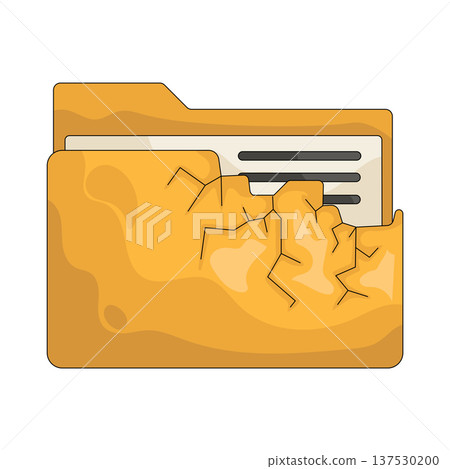 Illustration of broken folder 137530200