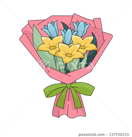 Illustration of flower bouquet Illustration of flower bouquet 137530233