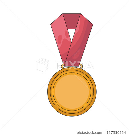 Illustration of gold medal Illustration of gold medal 137530234