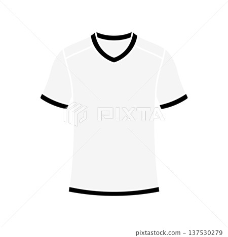 Grey and black soccer jersey, without background 137530279