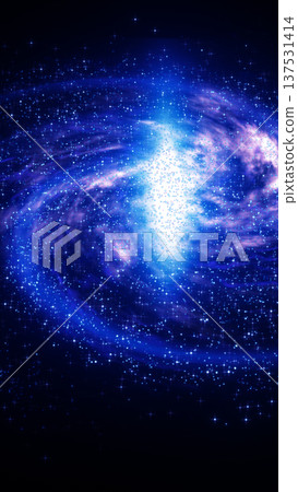 Bright cosmic galaxy core surrounded by star particles, representing deep space, cosmic energy, and universal motion Bright cosmic galaxy core surrounded by star particles, representing deep space, cosmic energy, and universal motion 137531414