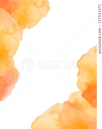 橘色水彩背景 137531471