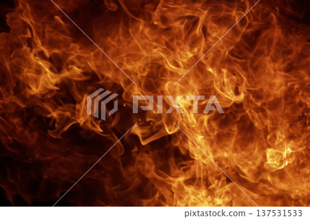 Fire explosion flammable car fire on street smoke, hot danger flame burning effect. Fire burn car accident disaster conflagration. Arson disaster burning fire flame high heat almost explode. 137531533