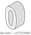 數字“0”的簡單圖標 137531960