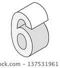 數字“6”的簡單圖標 137531961