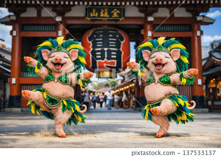 跳著森巴舞的小豬 137533137