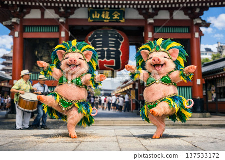 跳著森巴舞的小豬 137533172