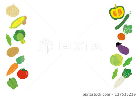 Cute vegetable background illustration Cute vegetable background illustration 137533239