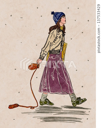 japanese woman with japanese kimono 137533429
