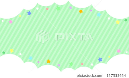 Colorful star and cloud frame background Colorful star and cloud frame background 137533634