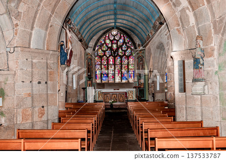 Parish close church of Guengat, finistere, brittany, france 137533787