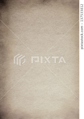 Vertical old aged dark brown parchment paper 137533812