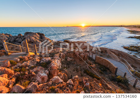 Knight Beach Rugged Coastline at Sunset, Port Elliot South Australia Knight Beach Rugged Coastline at Sunset, Port Elliot South Australia 137534160