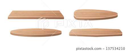Wooden podium with natural wood grain texture Wooden podium with natural wood grain texture 137534210