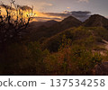 Sunset sky over Angel Mountain Nui Co Tien peaks Nha Trang Vietnam 137534258