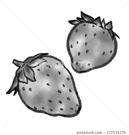 Strawberry illustration (sumi-e style) Strawberry illustration (sumi-e style) 137534276