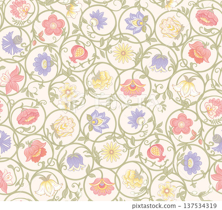 Ornate floral seamless pattern Ornate floral seamless pattern 137534319
