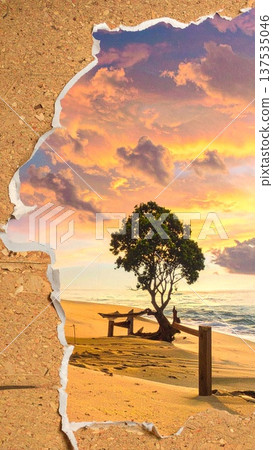 軟木板貼著失敗的照片 137535046