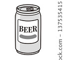 簡單的銀色啤酒罐插圖 137535415