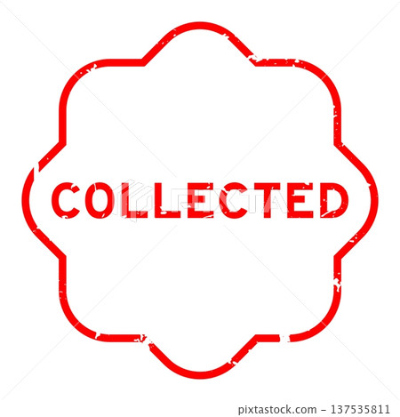 Grunge red collected word square rubber seal stamp on white background Grunge red collected word square rubber seal stamp on white background 137535811