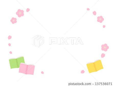 春櫻花與書框 春櫻花與書框 137536071