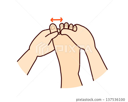 Spreading the spaces between your fingers, self-care Spreading the spaces between your fingers, self-care 137536100