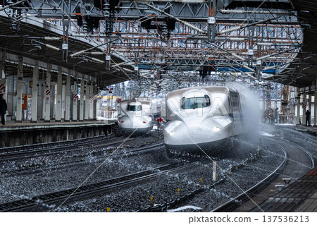 Maibara station in winter 137536213