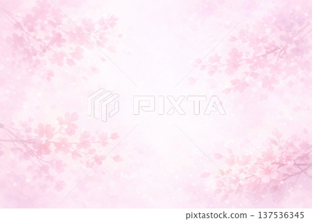 Cherry Blossom Series: Abstract background material of silhouetted cherry blossoms Cherry Blossom Series: Abstract background material of silhouetted cherry blossoms 137536345