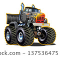 Cartoon Monster Truck 137536475