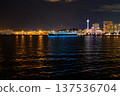從神奈川縣大棧橋碼頭眺望橫濱港的夜景 137536704