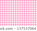粉紅色格紋圖案背景無縫布料紋理 137537064