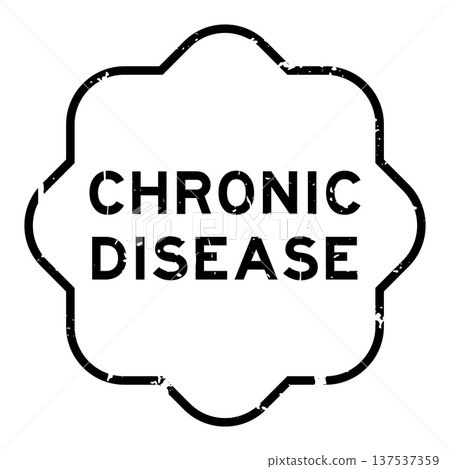 Grunge black chronic disease word square rubber seal stamp on white background 137537359