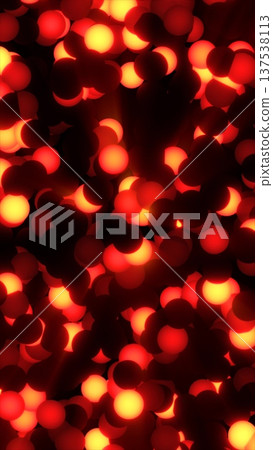 Abstract composition of glowing red spheres with dramatic lighting, representing energy, heat, and futuristic design Abstract composition of glowing red spheres with dramatic lighting, representing energy, heat, and futuristic design 137538113
