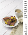 Close-up of Dubai style chocolate with coffee 137538133