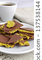 Dubai chocolate with pistachios and kadaif 137538144