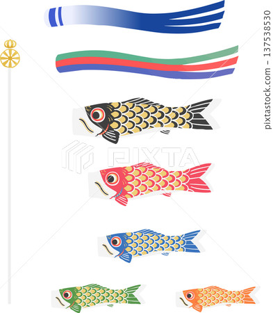 Carp streamer Children's Day vector illustration 137538530