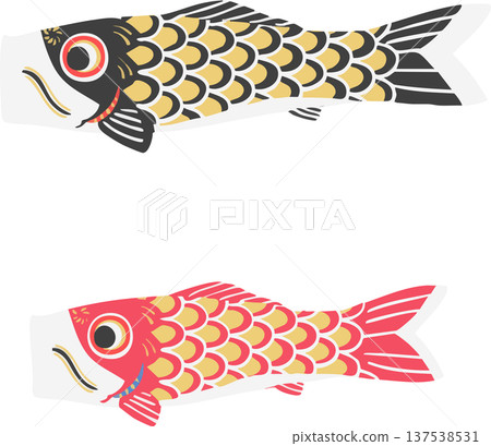 Carp streamer Children's Day vector illustration 137538531