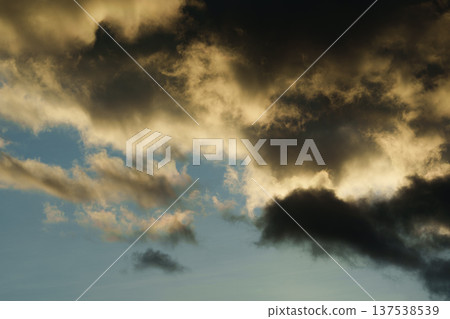 Dramatic Sky With Dark Storm Clouds. Dramatic Sky With Dark Storm Clouds. 137538539
