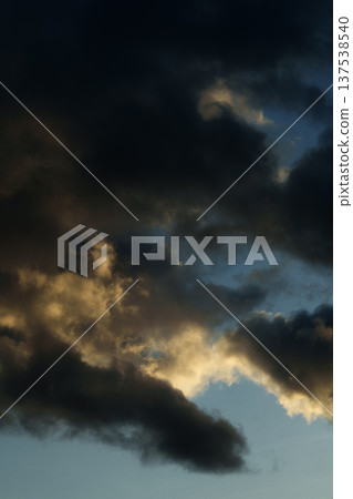 Dramatic Sky With Dark Storm Clouds. Dramatic Sky With Dark Storm Clouds. 137538540